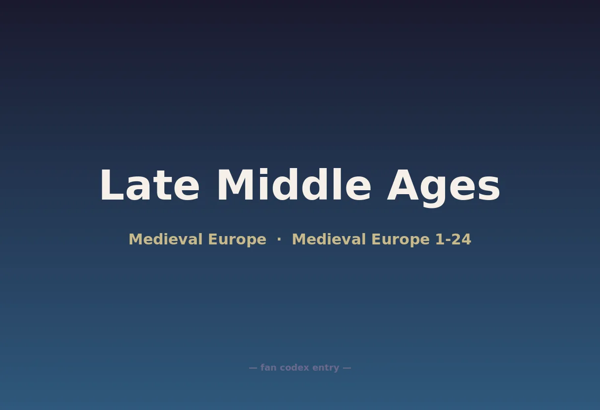 Late Middle Ages